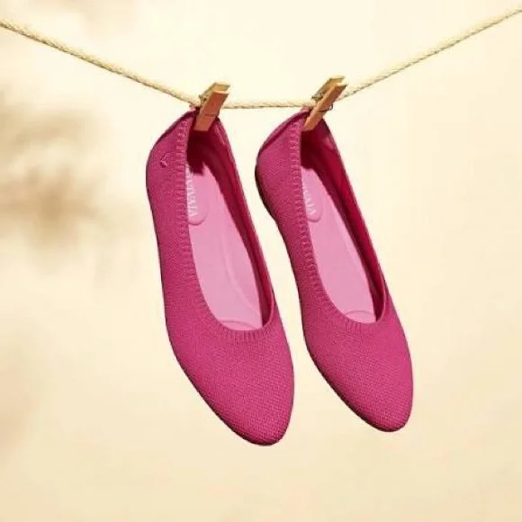 VIVAIA Tamia 2.0 Women's Ballet Flats, Almond Toe Slip On Washable Pitaya 6 - Picture 2 of 15
